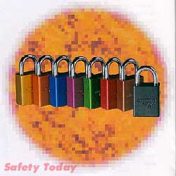 Safety Lock,  1 1/2 Inch Shackle, Red - Locks